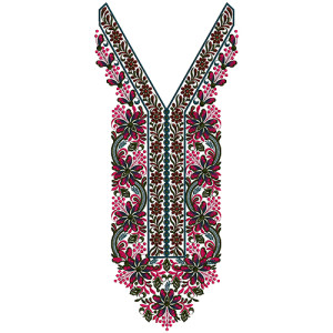 9285 Neck Embroidery Design