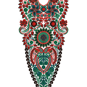 9287 Neck Embroidery Design