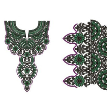 9323 Neck Embroidery Design
