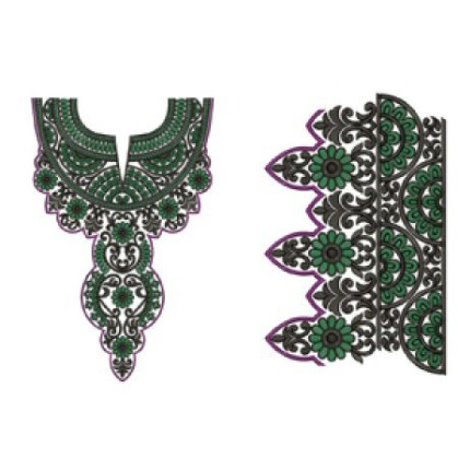9323 Neck Embroidery Design