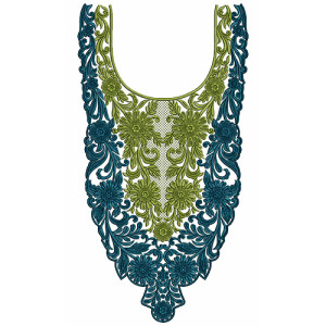 9327 Neck Embroidery Design