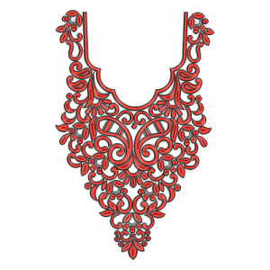 9339 Neck Embroidery Design