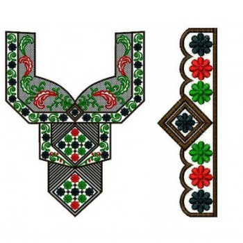 9428 Neck Embroidery Design