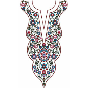 9429 Neck Embroidery Design