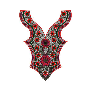 9544 Neck Embroidery Design