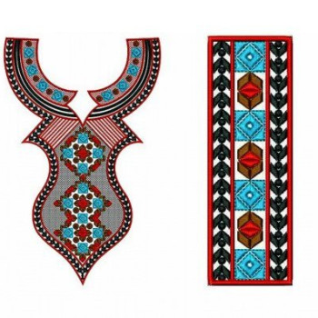 9545 Neck Embroidery Design