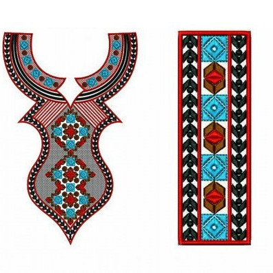 9545 Neck Embroidery Design