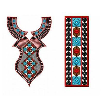 9545 Neck Embroidery Design