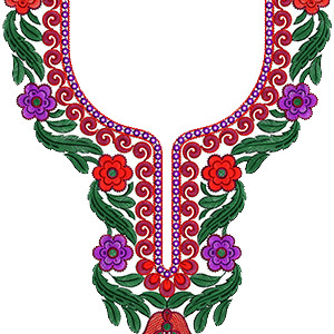 9547 Neck Embroidery Design