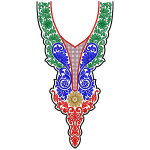 9629 Neck Embroidery Design