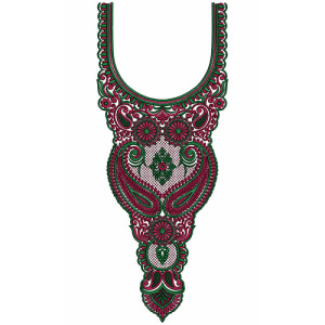 9630 Neck Embroidery Design