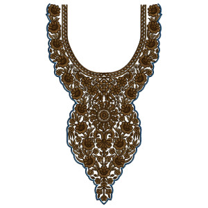 9723 Neck Embroidery Design