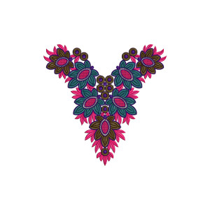 9725 Neck Embroidery Design