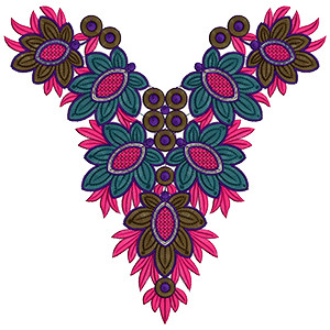 9725 Neck Embroidery Design
