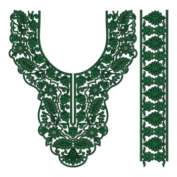 9738 Neck Embroidery Design