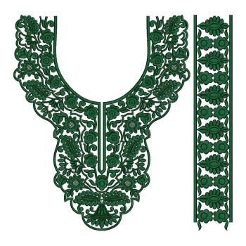 9738 Neck Embroidery Design