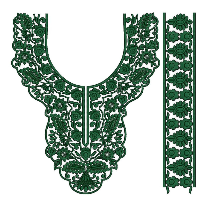 9738 Neck Embroidery Design