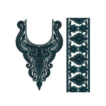 9739 Neck Embroidery Design