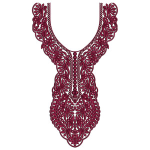 9748 Neck Embrodery Design