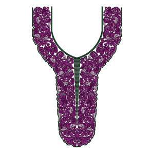 9753 Neck Embrodery Design