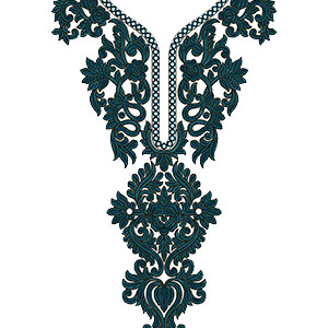 9754 Neck Embrodery Design