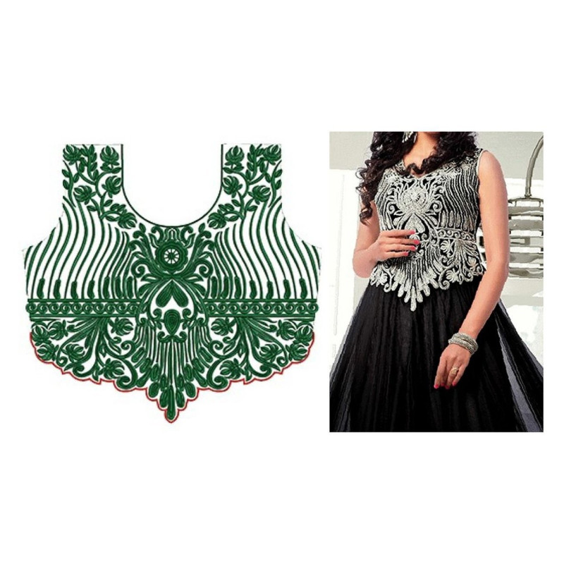 9766 Neck Embroidery Design