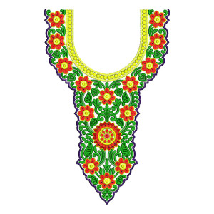 9835 Neck Embroidery Design