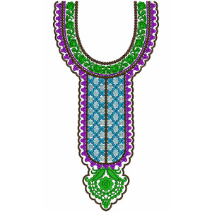 9874 Neck Embroidery Design
