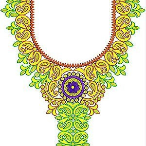 Neckline Embroidery Design 2014 Fashion