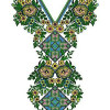Arabic Women Neck Embroidery Design