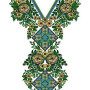 Arabic Women Neck Embroidery Design
