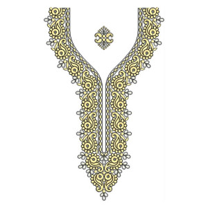 African Dress Neck Embroidery Design