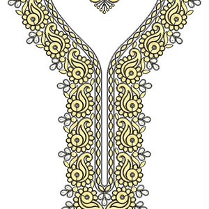 African Dress Neck Embroidery Design