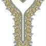 African Dress Neck Embroidery Design
