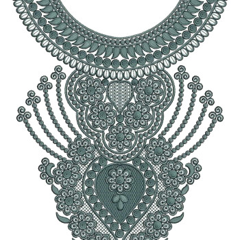 Chand Bali Hasli Neck Embroidery Design