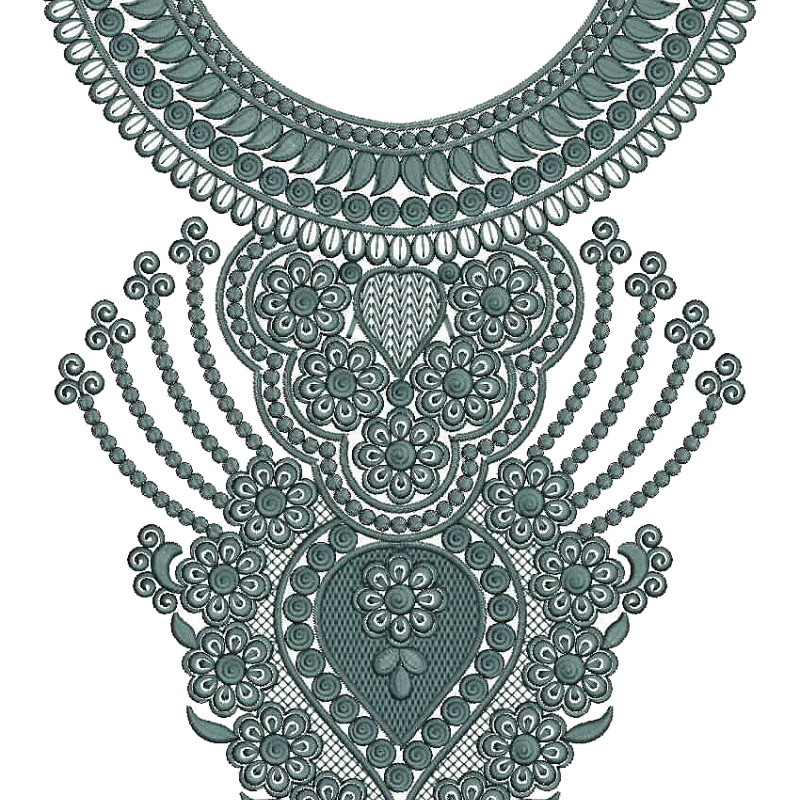 Chand Bali Hasli Neck Embroidery Design