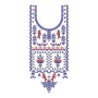African Style Cross Stitch Neck Embroidery