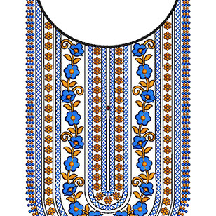 African Style Embroidery Neck