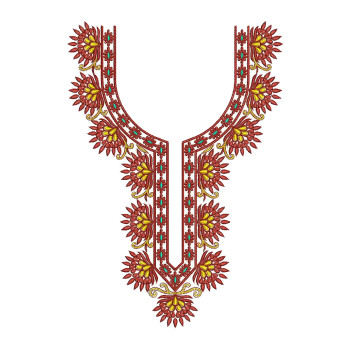African Embroidery Neckline