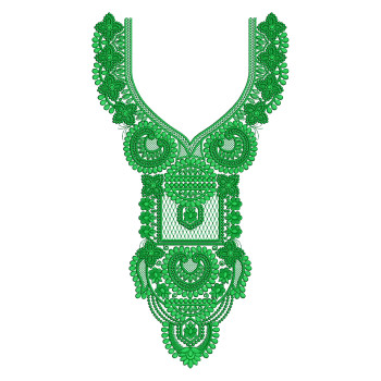 Regalia Neck Embroidery Design