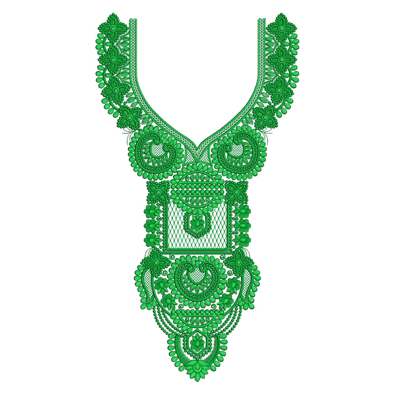 Regalia Neck Embroidery Design