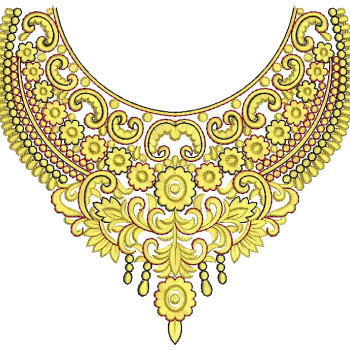 Antique Embroidery Neck Design 25974