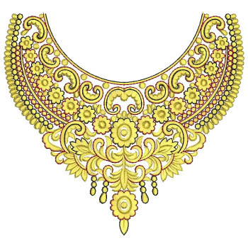 Antique Embroidery Neck Design 25974