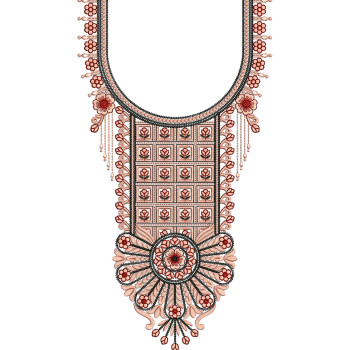 Arabian Kaftan Embroidery Neck Design