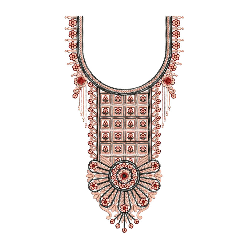 Arabian Kaftan Embroidery Neck Design
