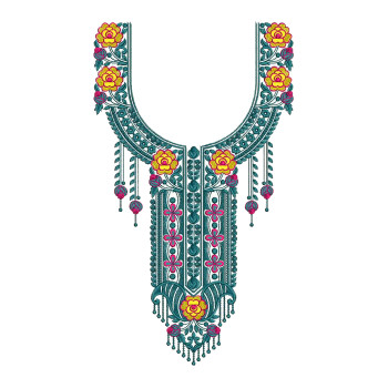 Arabian Neck Embroidery Design