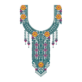 Arabian Neck Embroidery Design