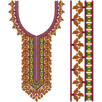 Arabic Embroidery Neck Design