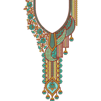 Arabic Embroidery Neck Design