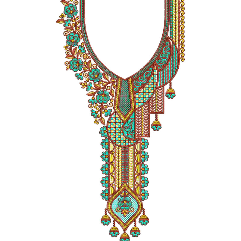 Arabic Embroidery Neck Design